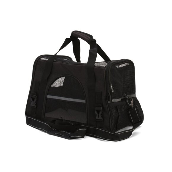 TRAVELERS CHOICE Black 15lb Capacity Pet Travel Carrier - Picture 2 of 2